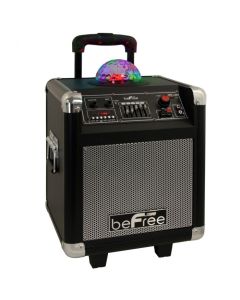beFree Sound Projection Party Light Dome 6.5 Inch Subwoofer Bluetooth Portable Party Speaker with USB/ SD Input, FM Radio, Remote Control and Microphone